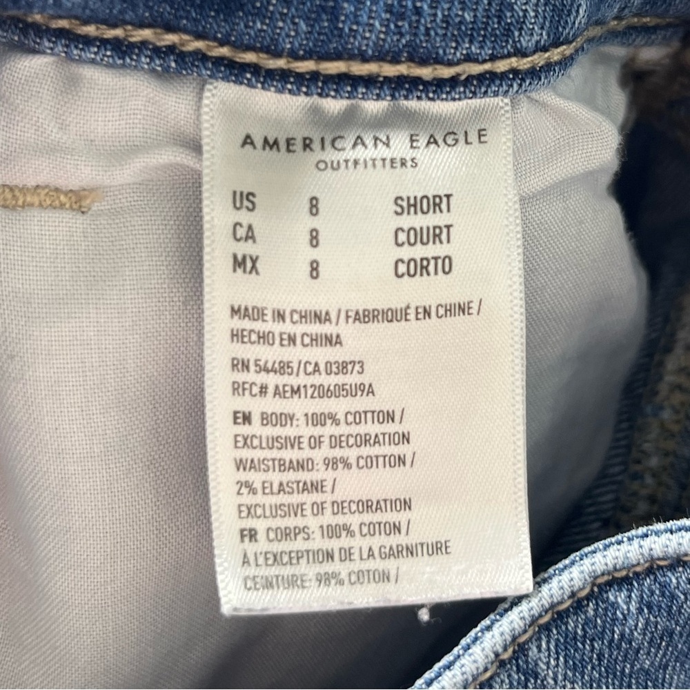 American Eagle Outfitters Blue Boyfriend Jeans Raw Hem - Picture 6 of 6